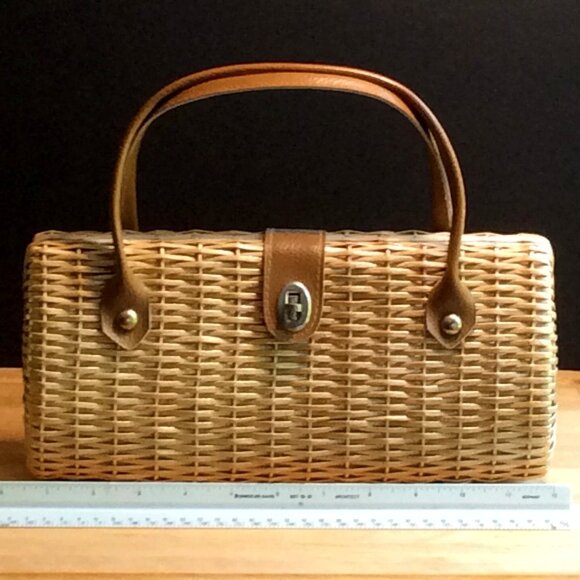 Vintage Mr. Jonas Wicker Handbag – Timeless Designer Piece, Made in Japan. Rare! - Picture 1 of 4